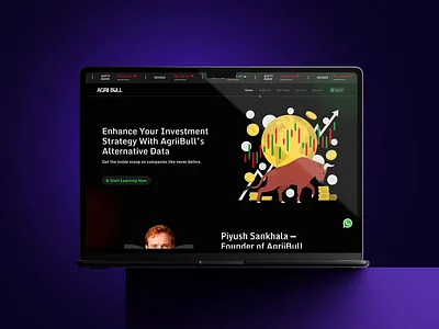 📈 AgriiBull – Investment Strategy Platform UI 3d animation branding figma graphic design landing page logo motion graphics share share market website sharemarket sharemarket landing page trading trading website ui