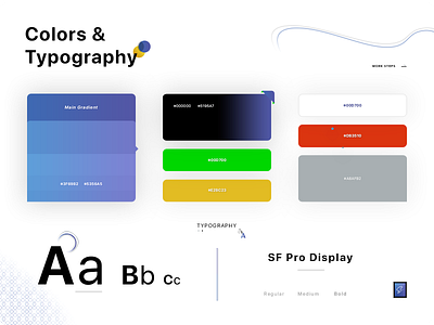 UI Style aa brand branding color schemes colors curve s fonts family fonts typeface graphic design icon set icons designer illustrator ai main gradient photoshop psd print designer senior designer sf pro display stamp signature typo typography ui ux designer work steps