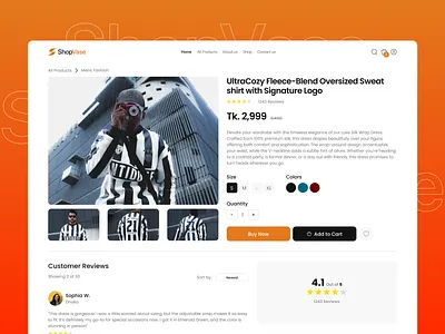 E-commerce Product Page design ecommerce onlineshopping productpage ui web design website design