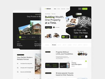 Masion Real Estate Website Design Clean, Modern & Professional animation graphic design propertylistings ui
