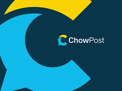 ChowPost logo brand chat design icon identity logo post social social media