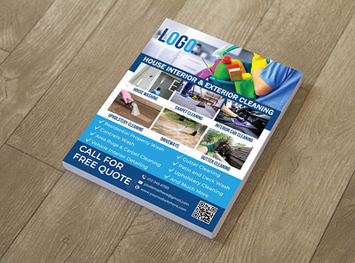 House Cleaning and Washing Services Flyer Design advertising design
