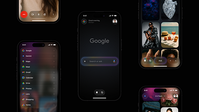 Google all in One apple concept elegant google google app ios26 liquid glass super app ui