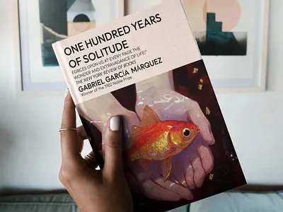 One Hundred Years of Solitude | Novel Cover 2d 3d animation anime book book cover branding childern book cover concept art design fantasy art fish graphic design hand illustration logo motion graphics novel novel cover ui