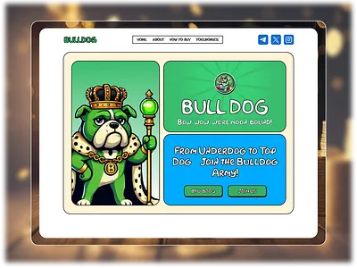 Bulldog Meme Coin — Crypto Mascot Design bulldog crypto crypto art dog coin dog mascot mascot design meme coin meme token token branding web3