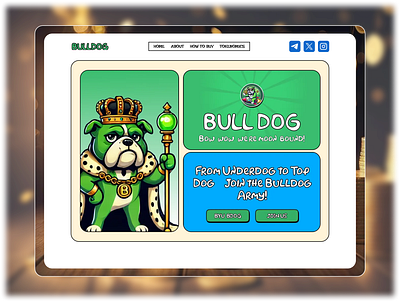Bulldog Meme Coin — Crypto Mascot Design bulldog crypto crypto art dog coin dog mascot mascot design meme coin meme token token branding web3