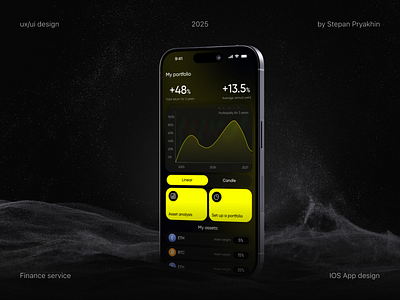 Finance service IOS app design app app design course design finance finance app finance ios finance service ios ios app landing page ui ux uxui uxui app