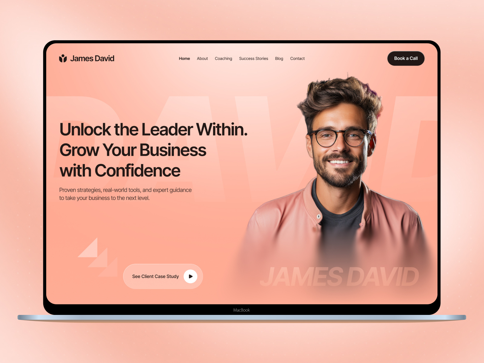 David • Business Coach • Personal Brand Website • Coach Website business coach website career coaching coach booking coach landing page coach profile coach website coaching landing page coaching service consulting website conversion driven executive coach jabel life coach mindset coach online coach personal branding website trexa lab website design