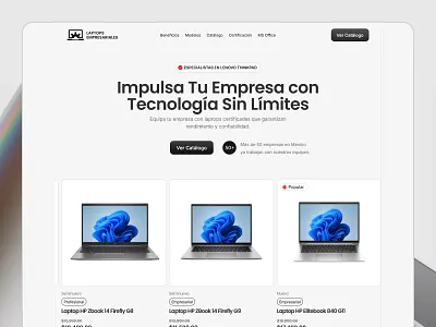 Website design • Laptops Empresariales ecommerce web design website