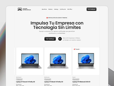 Website design • Laptops Empresariales ecommerce web design website