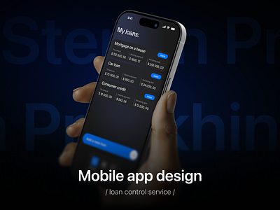 UXUI design for Loan`s app 3d animation app cards design design finance finance app finance service ios ios app design ios design landing page loan app loans design mobile app mobile design motion graphics ui ux uxui