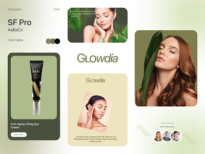 Glowdia - Branding ecommerce face care glowdia branding natural glow natural products personal care responsive design skin care skincare skincare landing page design web web design website woman beauty