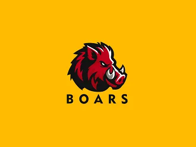 Boar Vector Logo angry boar animal animal logo boar logo brand branding hog logo identity illustration logo logo design logo mark logo type wild boar wild hog