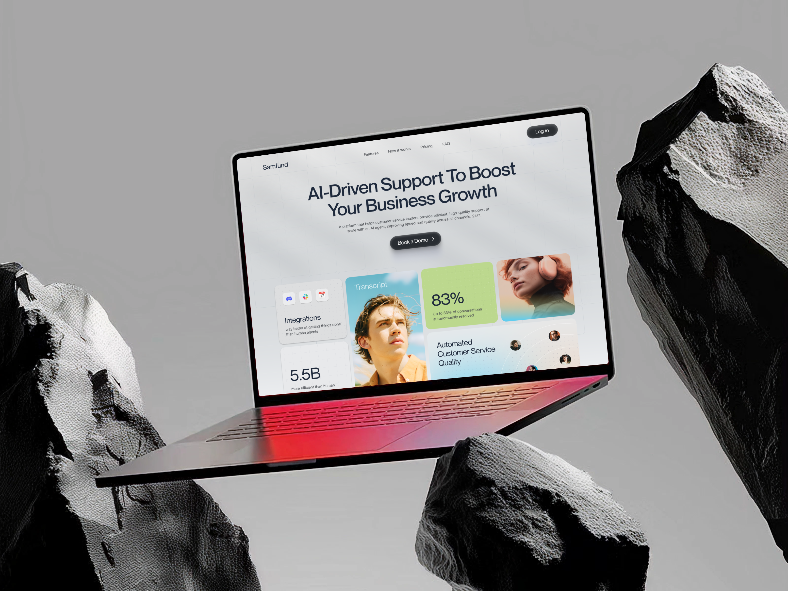 Example of Website Header Section Design