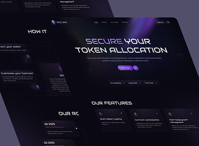 Token Allocation DApp UI Design ai alpha blockchain blockchian crypto cryptocurrency dapp depin design landing page token token create token landing page token listing ui design website