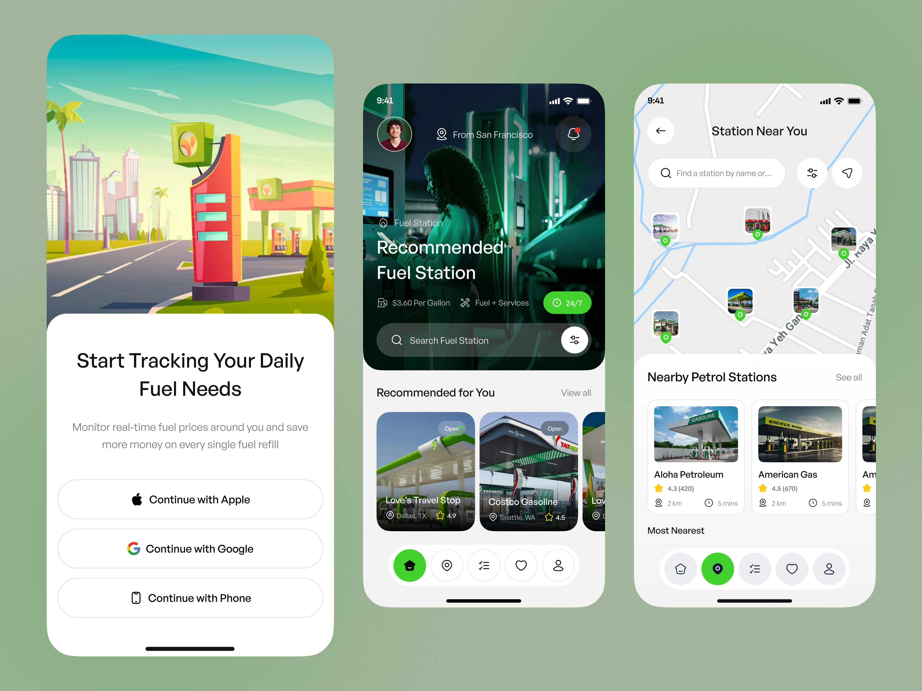 Example of On Demand Fuel Delivery App UI