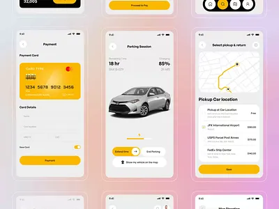 Taxi Super App Concept - Ui Animation animation animation app booking booking app car driver rental ride software taxi booking app taxi car uber clone ui animaiton