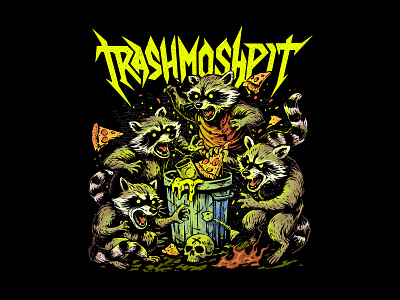 Trashmoshpit illustration music inspired design