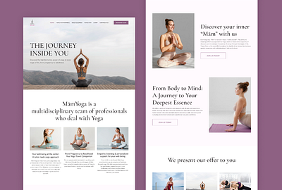 Yoga Website Redesign clean design figma home page landing page minimalist modern redesign screen ui uiux web webdesign website yoga