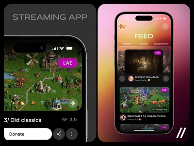 Streaming iOS App Design android design ios live mobile mobile app mobile ui product design streaming ui ux video