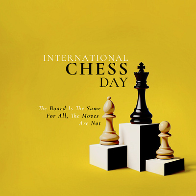 INTERNATIONAL CHESS DAY branding chess2025 chessdesign conceptart graphic design minimalart worldchessday