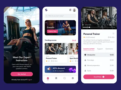 Fitness Mobile App | UI/UX Design fitness fitness app fitness mobile app graphic design gym mobile app mobile app design user persona