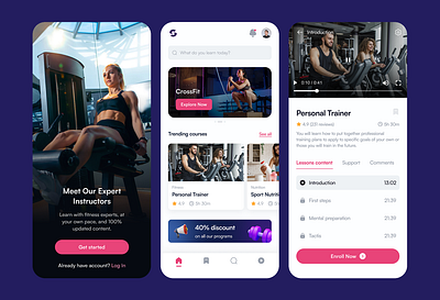 Fitness Mobile App | UI/UX Design fitness fitness app fitness mobile app graphic design gym mobile app mobile app design user persona