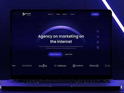 Digital Agency Website agency landing page agency website b2b web design business website clean layout creative agency digital agency digital website futuristic landing page marketing agency modern web design product design professional ui responsive saas service showcase service website visual storytelling website design