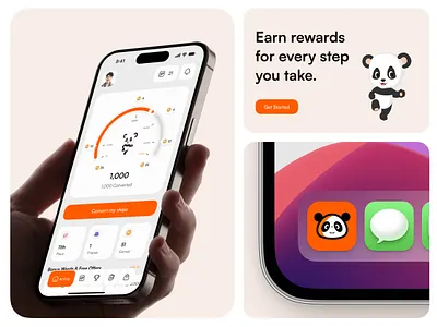 Track your steps - check your cash! 🏃‍♂️💰 activity app app design cashback app daily goals fitness app health app home screen mobile app mobile app design money earning app motivation app progress tracker rewards app step counter step tracker walking app