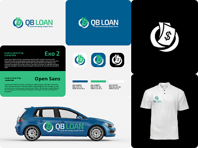 Logo for QB Loan branding business finance loan logo logos mockup modern simple