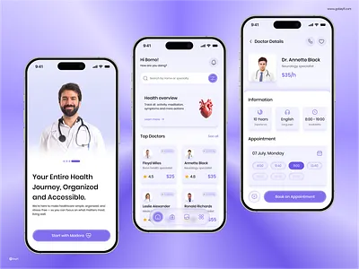 Madora Health Care App UI/UX Design android app design app ui app ux appointment booking app clean ui conceptual design digital health doctor app health tech healthcare app ios app design madora app uiux madora health medical app minimalist ui mobile app design product design uiux user experience user interface