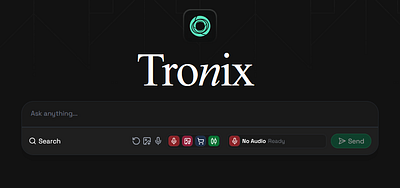 Tronix Ai Assistant Design ui web