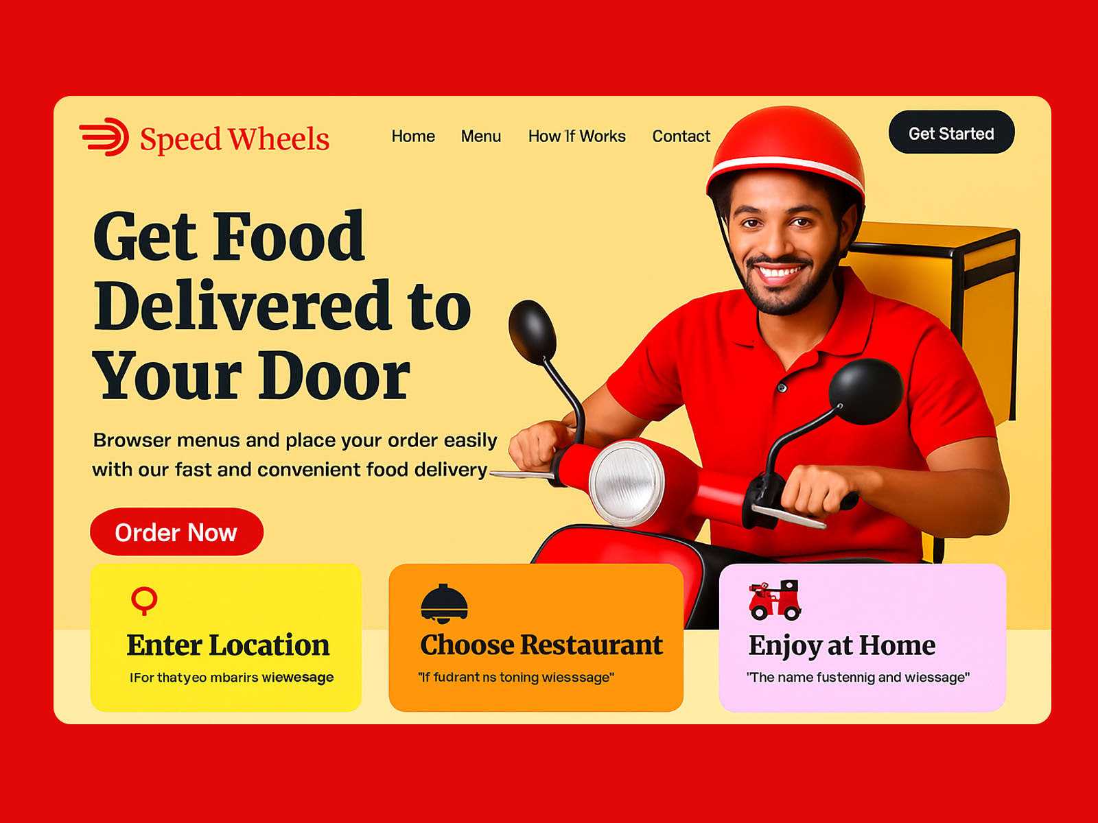 Speed Wheels – Fast & Easy Food Delivery UI Design modernui