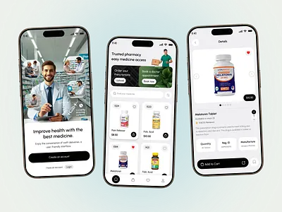 Pharmacy Mobile App Design health app healthcare ios app marketplace design medical app medical care medicine medicine app medine buying mobile app online order app pharmacy pharmacy app pharmacy mobile app product design promo supplements supplements app telemedicine vitamins