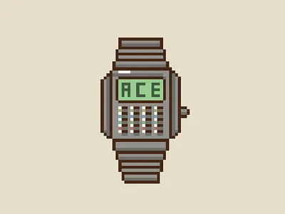 ace retro casio watch illustration casio watch casio watch design casio watch illustration free casio watch illustration pixel art retro pixel art vintage casio watch vintage illustration vintage pixel art watch pixel art
