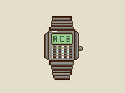 ace retro casio watch illustration casio watch casio watch design casio watch illustration free casio watch illustration pixel art retro pixel art vintage casio watch vintage illustration vintage pixel art watch pixel art