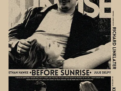 BEFORE SUNRISE CUSTOM POSTER design graphic design poster