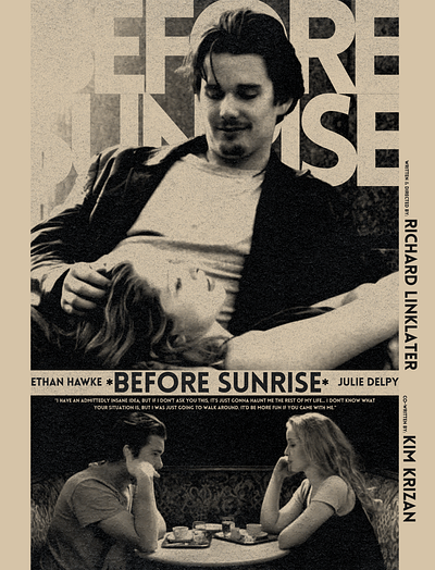 BEFORE SUNRISE CUSTOM POSTER design graphic design poster