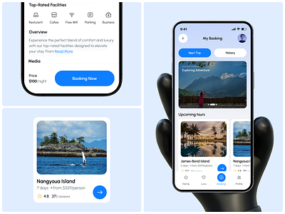 Travel Mobile App ai app app design destination ios mobile mobile app mobile app design mobile travel app mobile ui modern app design travel app travel booking travel planner ui ui design uiux user interface ux vacation