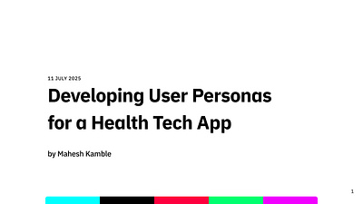 Simple User Persona for Health Tech App graphic design ui