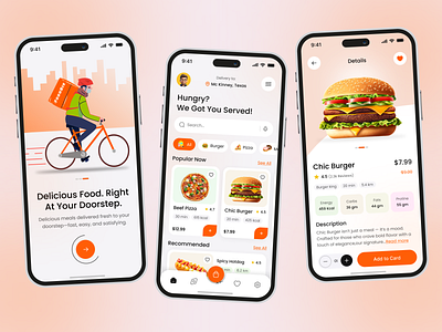 Delight & Deliver – FoodBix App UI Made for Food Lovers app delivery delivery app delivery service fast food food and drink food app food delivery app food order fooddeliveryapp foodie ios app mobile app nextgenui ofspace onboardingdesign order ordering restaurant ui