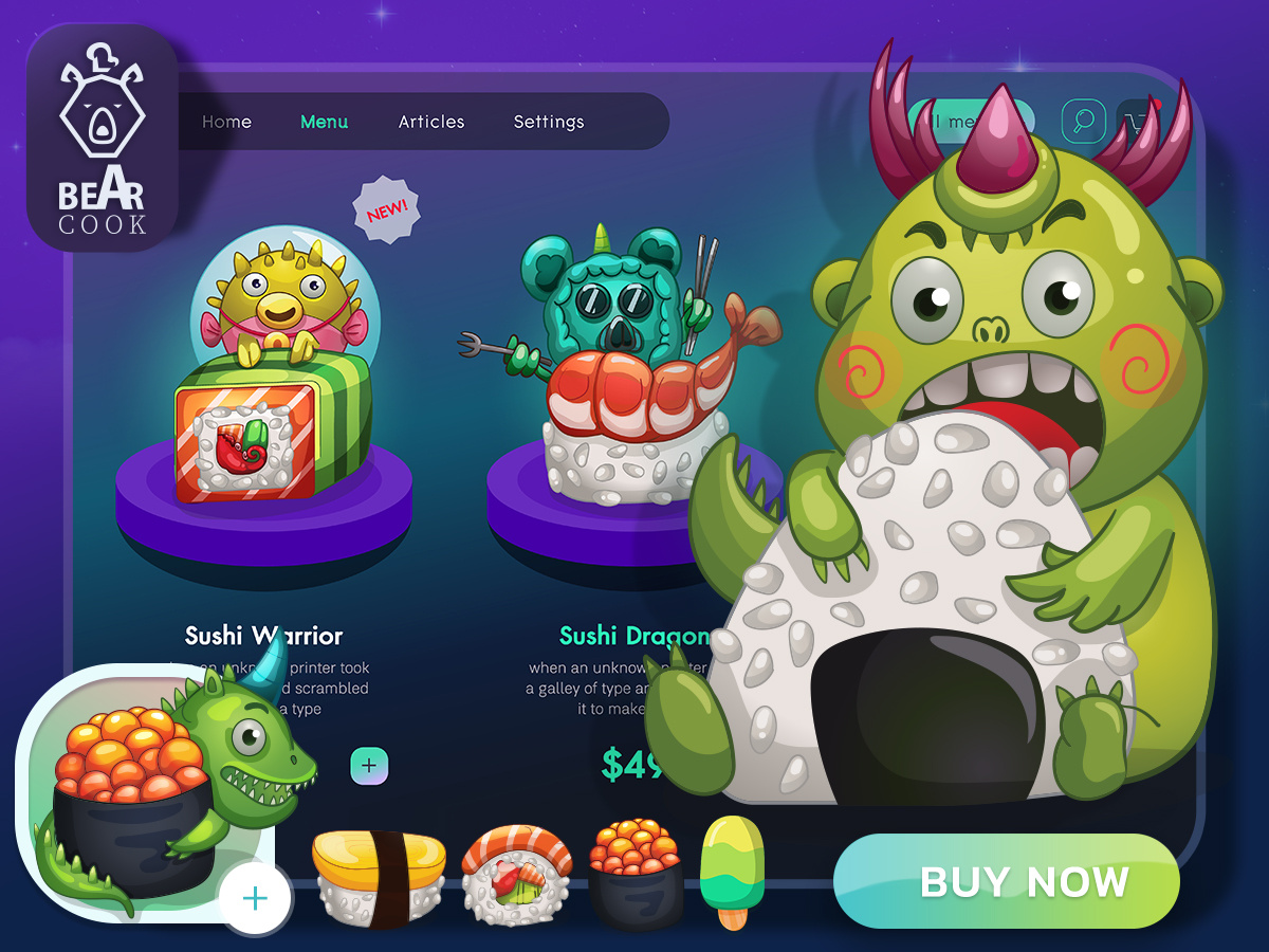 Set Characters Sushi character design creative design graphic designer graphics designer illustrator mobile design photoshop retouching ux ui ux ui design vector wacom wacom cintiq 22 web design