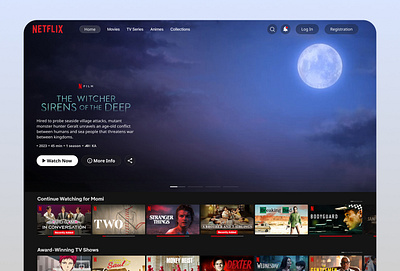 If Netflix had a Liquid Glass - Movie Streaming apple glass cinema glass glassmorph liquid glass movie movie streaming netflix tv shows ui