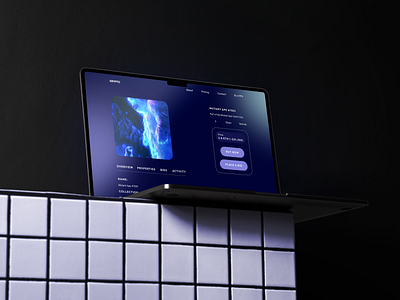 Krypto – NFT Marketplace Buy NFTs Page UI buynft cardui crypto darkmode digitaldesign ecommercedesign figma interface minimaldesign modernui nft nftmarketplace productdesign transactionui uidesign uiux uxdesign walletintegration webdesign webinterface