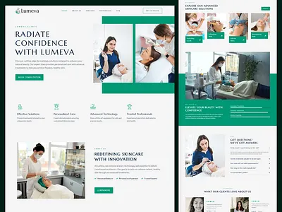 Skincare website design clean web dermatology dermatology website landingpage minimal web skincare skincare web ui uiux design ux web design website