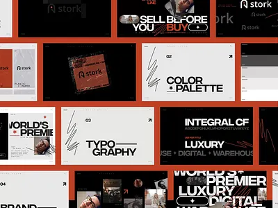 STORK Branding & Web Experience 3d anamtion anim brand brand identity branding color fashion graphic design identity luxury minimal motion poster presentation shapes store type typography web
