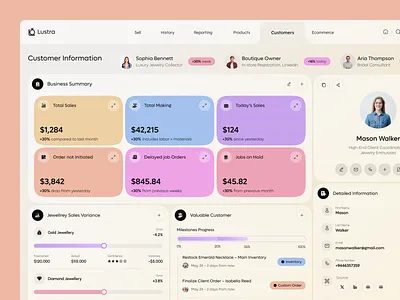 Jewelry Shop Dashboard admin dashboard dashboard dashboard design ecommerce jewellery online jewelry jewelry dashboard jewelry shop jewelry shop design jewelry store jewelry store design jewelry website modern dashboard shopping store uiux design user interface