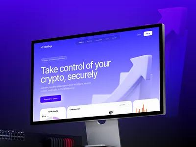 Crypto management - SaaS website UI UX design design interface product service startup ui ux web website