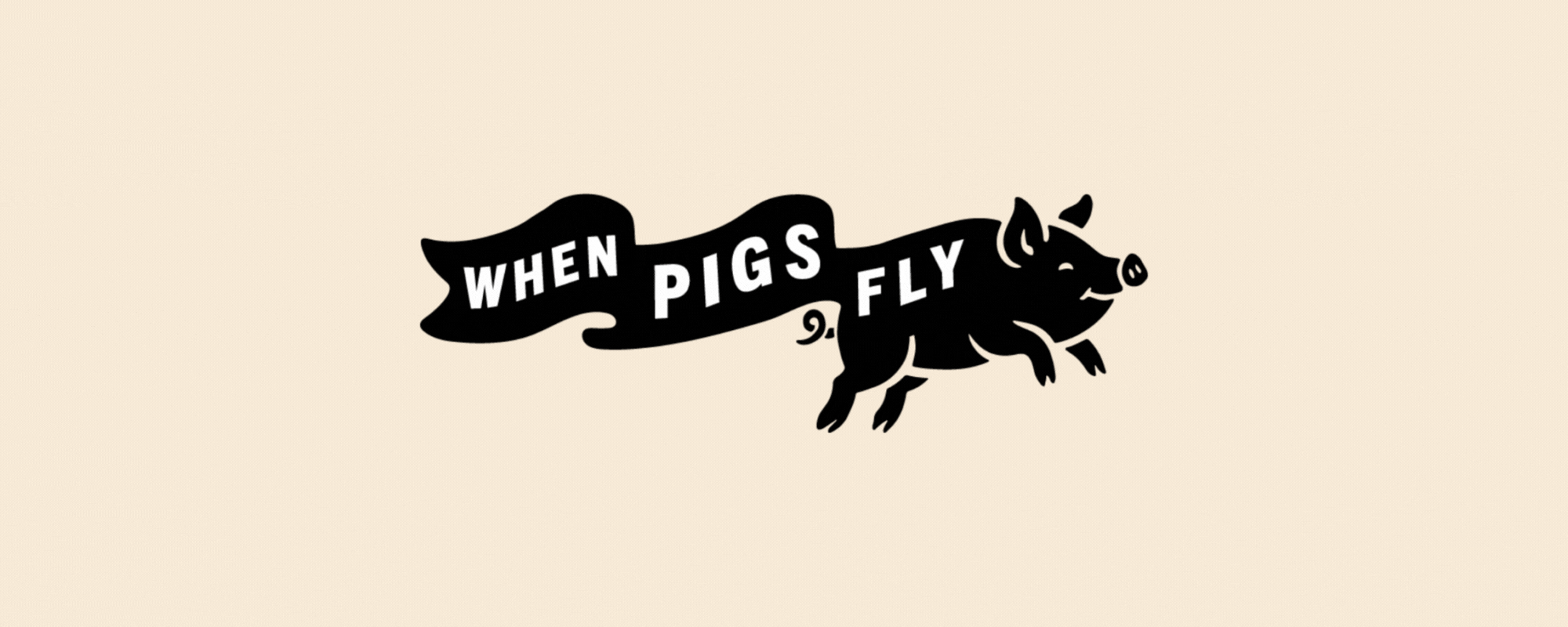 When Pigs Fly Logo Suite brand branding design graphic design illustration logo logo design logo designer logo suite logos mascot retro vector vintage wordmark