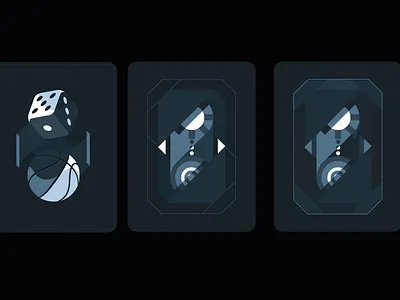 Stake - Etude No.1 cards design vector